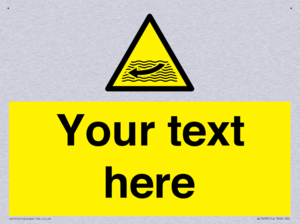 Custom Warning strong river flows